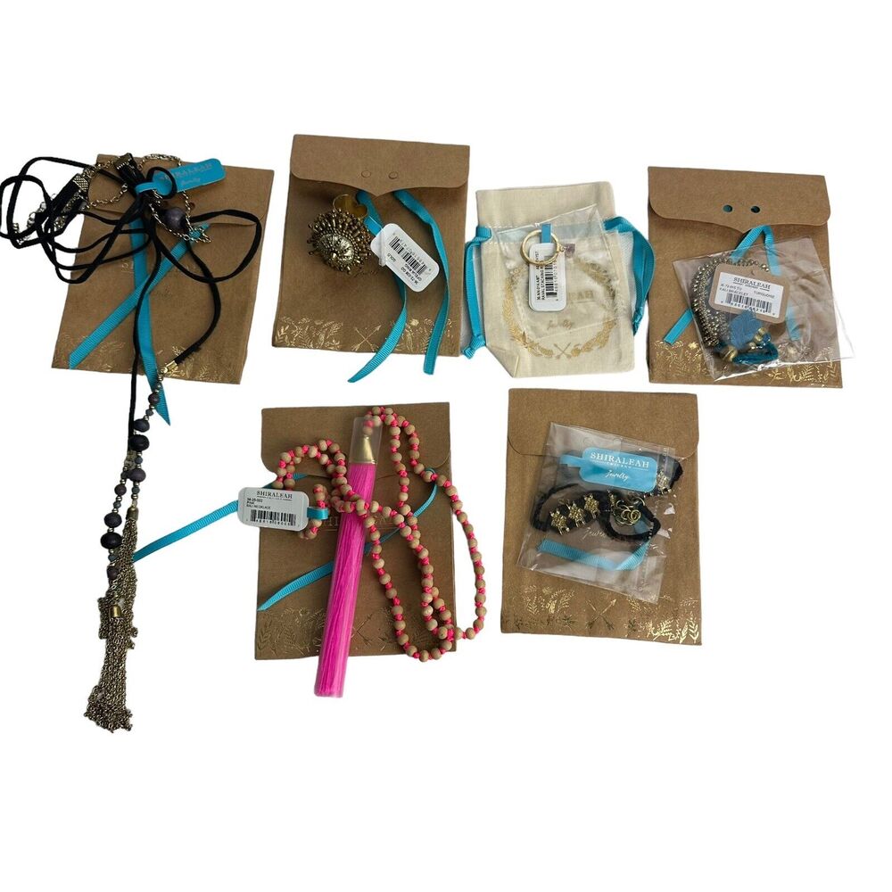 anthropologie Shiraleah jewelry lot of 7 Necklace Ring Bracelets Xmas Gifts